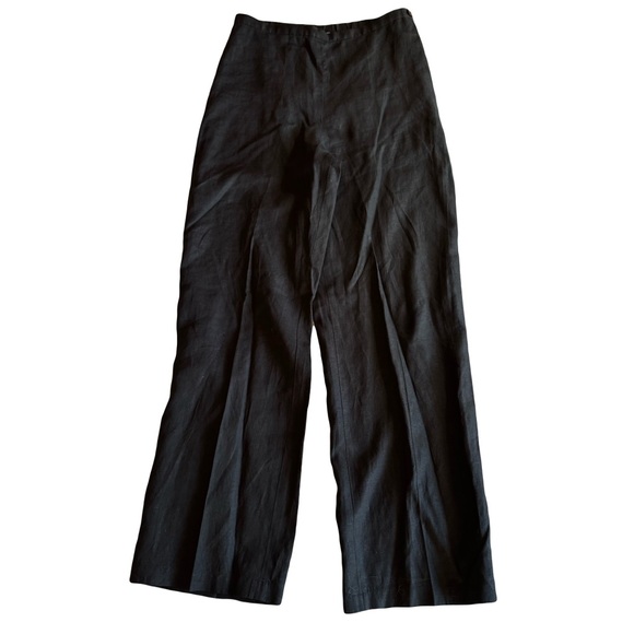 Eddie Bauer Pants - Eddie Bauer Women's 100% Linen Zip Up Pants, Black, size 6